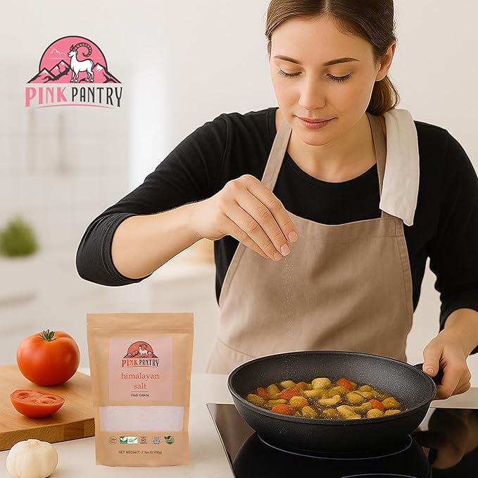 Pink Pantry Himalayan Pink Salt, 100% Pure Himalayan Salt, Non-GMO, Kosher Certified, No Additives
