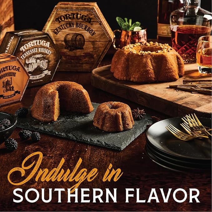 TORTUGA Kentucky Bourbon Butter Cake - 16oz Cake - The Perfect Premium Gourmet Gift for Stocking