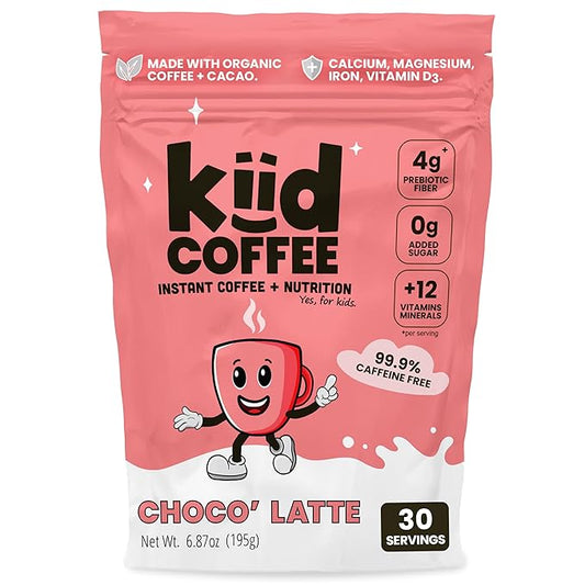 Kiid Coffee - 99.9% Caffeine-Free Organic Coffee for Kids - As Seen on Shark Tank - 12 Vitamins &