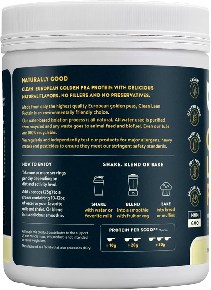 Nuzest - Pea Protein Powder - Clean Lean Protein, Premium Vegan Plant Based, Dairy Free, Gluten