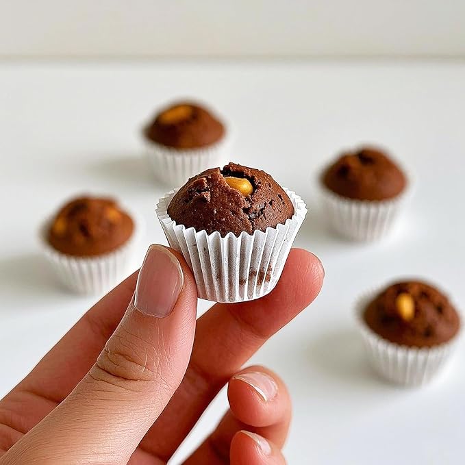 1000 Pcs 1 Inch Mini Muffin Liners,Muffin Liner for Baking White Cupcake Papers Baking Cup
