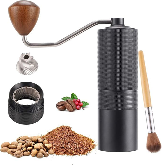 Manual Coffee Bean Grinder,Popsweeter C38 hand coffee grinder with Stainless Steel Conical Grinding