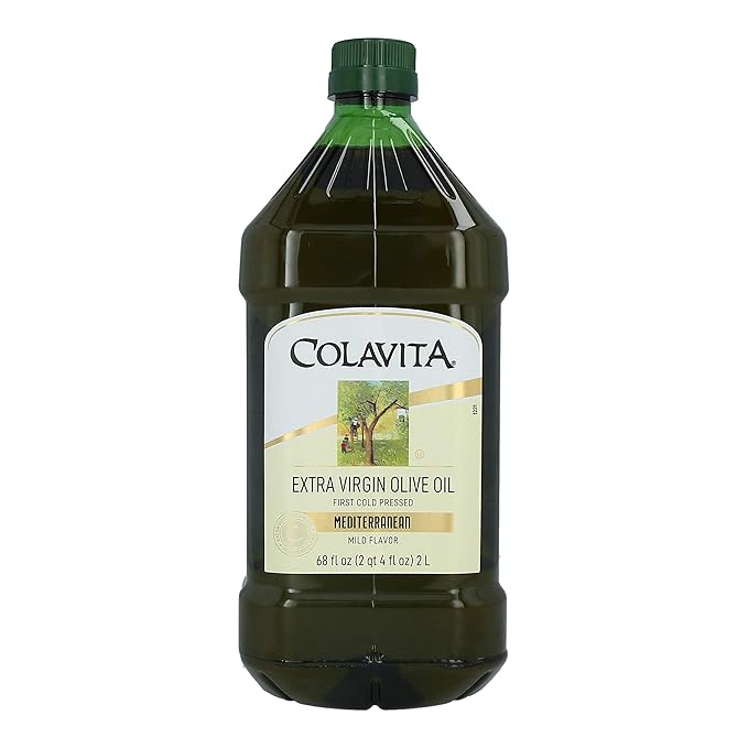 Mediterranean Extra Virgin Olive Oil, 68 Oz Plastic Jug - Cold Pressed Italian Import by Colavita