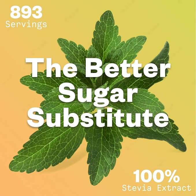 Organic Stevia Concentrated Powder, 125g, Organic Pure Stevia Powder, No Fillers, No Artificial