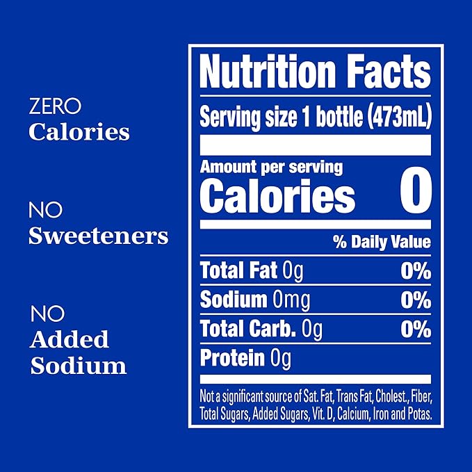Saratoga Sparkling Water Bottles, 6-Pack - Carbonated Spring Bottled Water with Naturally Occurring