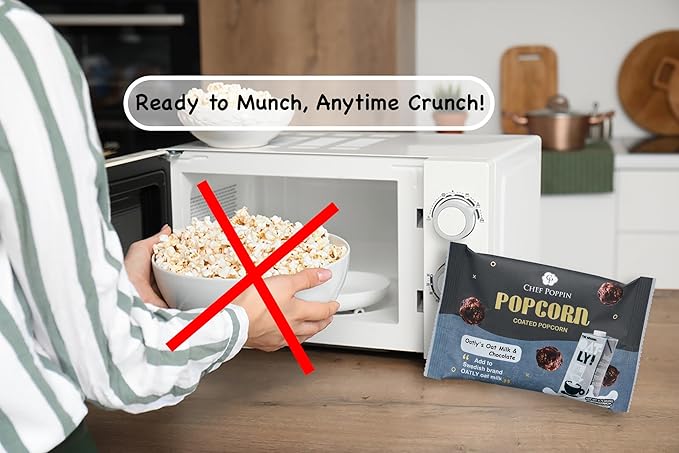 CHEF POPPIN Asian-Style Gourmet Flavored Popcorn, Non-GMO Corn, All Natural, Oatly's Oatmilk &