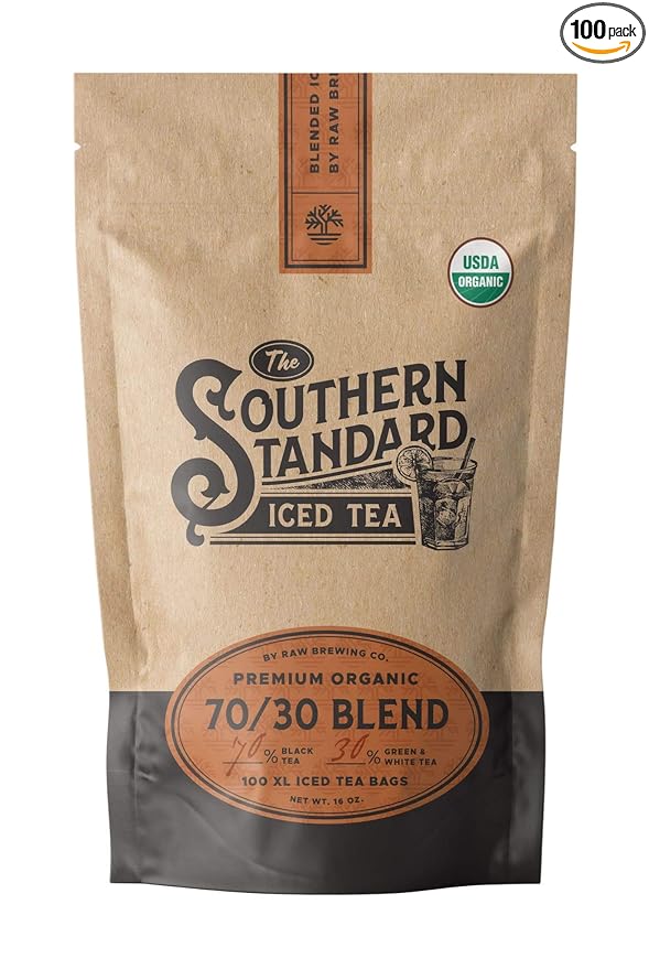 The Southern Standard - Premium Organic Iced Tea Bags - 70/30 Blend (70% Black, 30% Green and