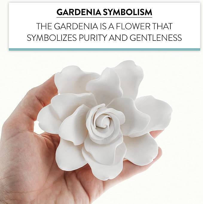 Global Sugar Art Gardenia Sugar Cake Flowers Jumbo White with Wire, 1 Count by Chef Alan Tetreault