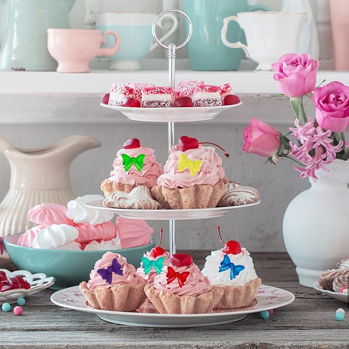 Bow Fondant Molds, AIMEIKI 2 Pack Mini Bows Silicone Fondant Molds Bowknot Candy Chocolate Mold for