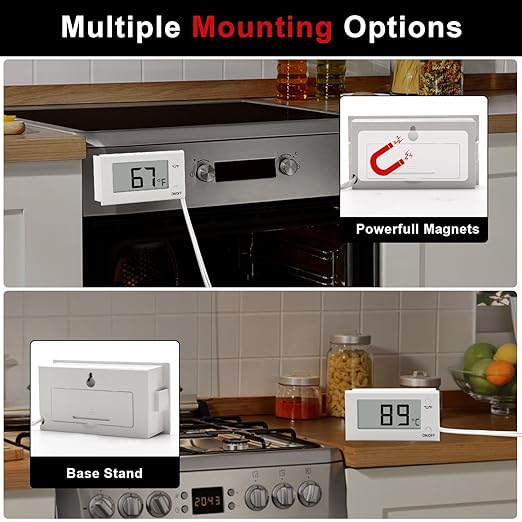 Digital Oven Thermometer with Probe Grill Meat Thermometer up to 572°F/300°C, Oven Thermometer