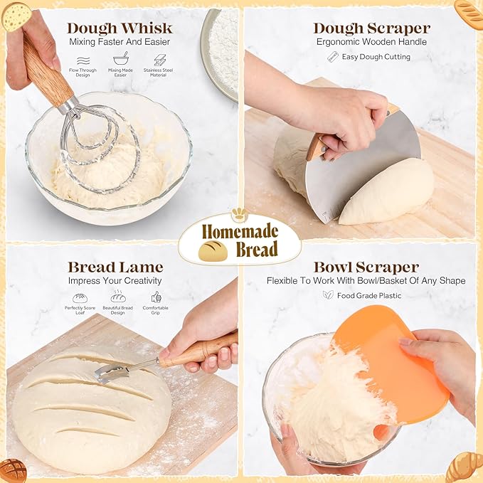 Sourdough Starter Kit, Sourdough Bread Baking Supplies, Sour Dough Starter Kits, Woven Bread