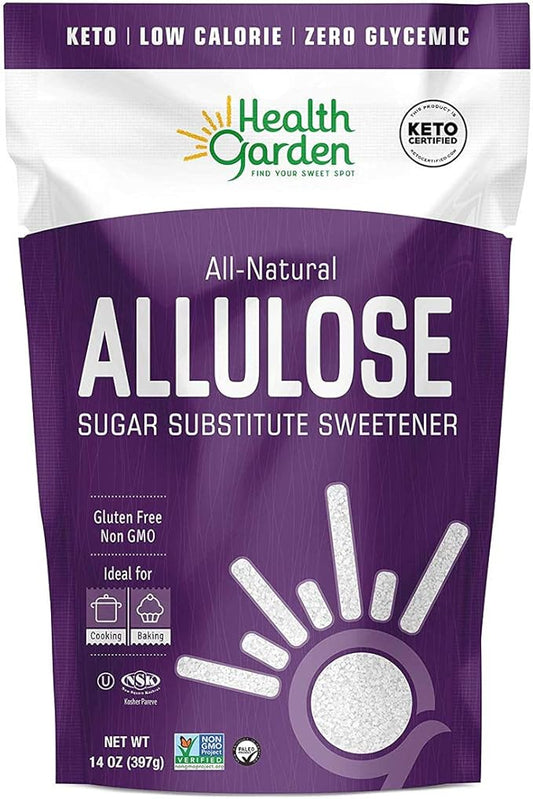 Health Garden Allulose Sweetener - Gluten and Sugar Free - Zero Net Carb - Non GMO - Kosher - Keto