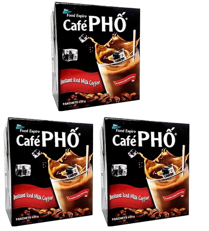 Cafe Pho Vietnamese 3in1 Instant Coffee Mix, Iced Milk Coffee, Cafe Sua Da, Single Serve Coffee