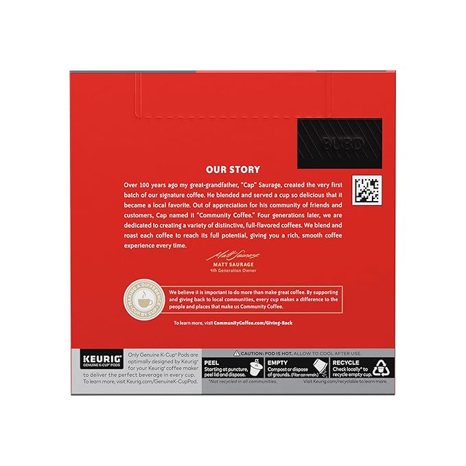 Community Coffee Signature Blend Dark Roast Single-Serve Keurig K-Cup Pods 48 Count (Pack of 1)