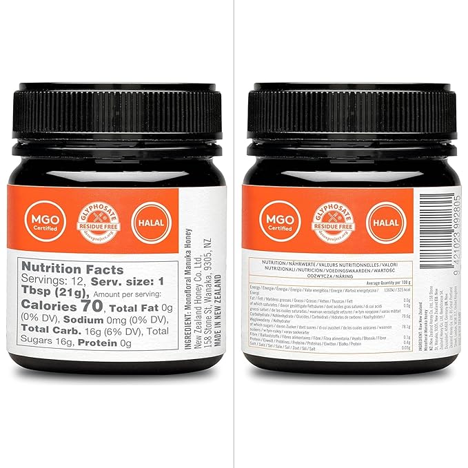 New Zealand Honey Co. Raw Manuka Honey UMF 10+ | MGO 263+, 8.8oz / 250g | Organic Medical Grade