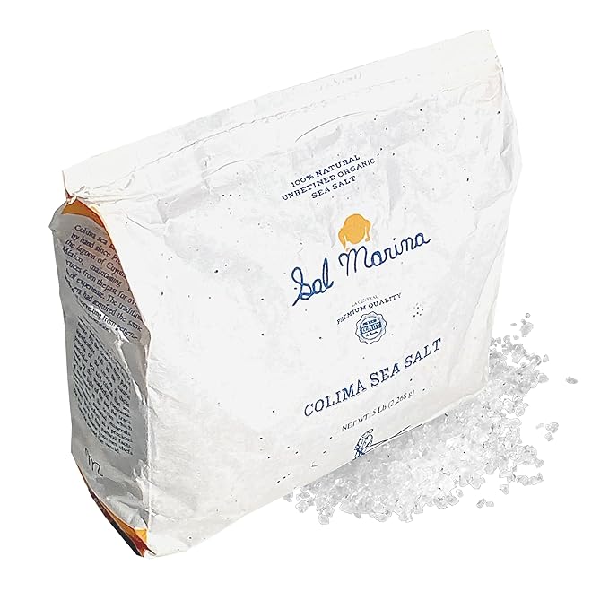 SAL MARINA | Unrefined Colima Sea Salt 5lbs - Harvested Hand | Kosher Salt 100 Percent Natural