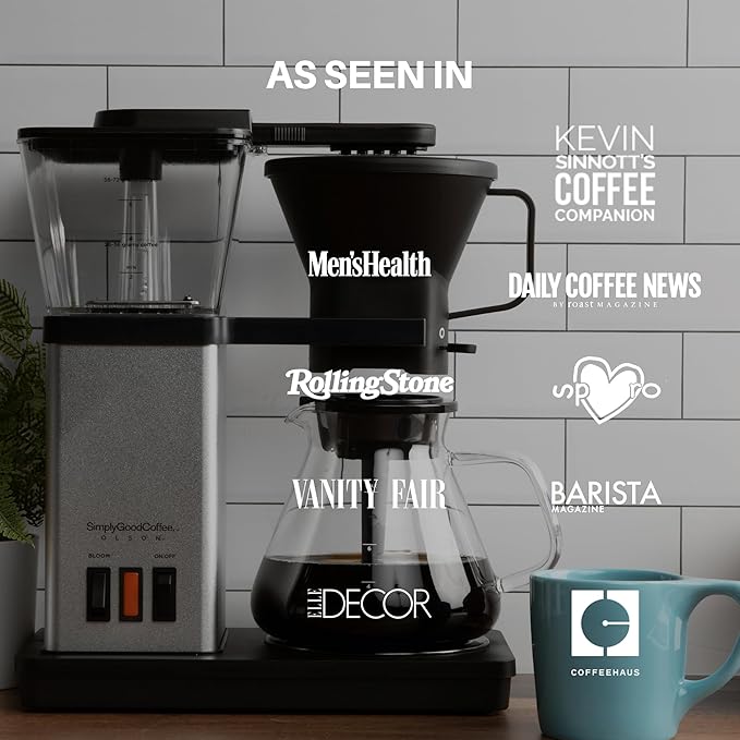 SimplyGoodCoffee Coffee Maker / Coffee Machine. 8 Cup Automatic Drip Pour Over Coffee Brewer. Easy