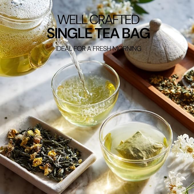 BLOSSOM RITUAL Himalayan Floral – Osmanthus Infused Oolong Loose Leaf – 20 Natural Based Pyramid