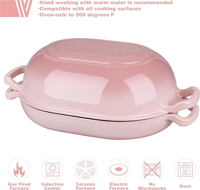 Enameled Cast Iron Sourdough Bread Oven, Dutch Oven, Loaf Cast Iron Bread Pan for Homemade Bread