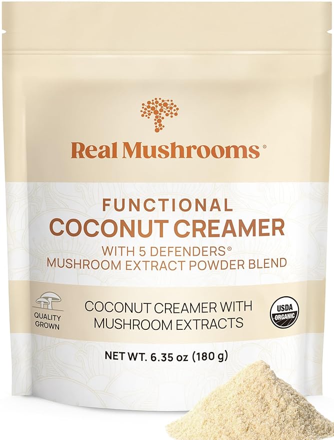 Real Mushrooms Functional Coconut Creamer with Reishi, Lucuma & Ceylon Cinnamon ??Organic