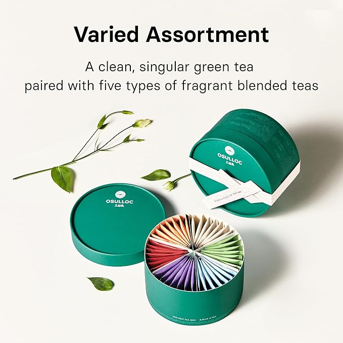 OSULLOC For:rest Tea Box (36 Count, 6 Types x 6ea,) Exquisite & Unique Gift idea For Tea Lover