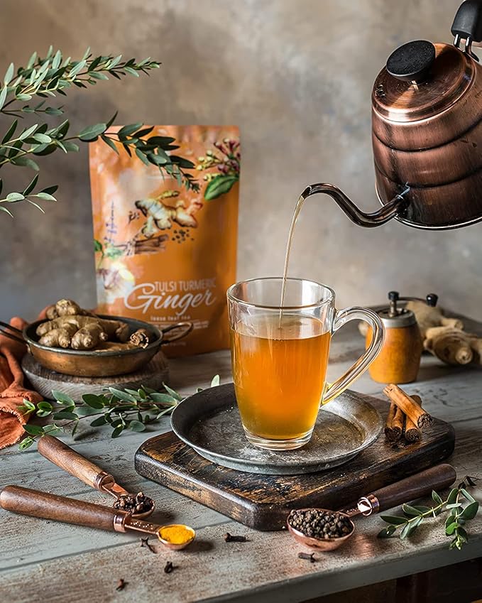 Gardenika Loose Leaf Tea Set, Herbal Caffeine-Free Set - Rooibos, Spearmint, Chamomile, Hibiscus