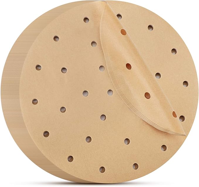 Beasea Air Fryer Disposable Liners 9 Inch, 200pcs Parchment Paper Unbleached Round Filter Paper