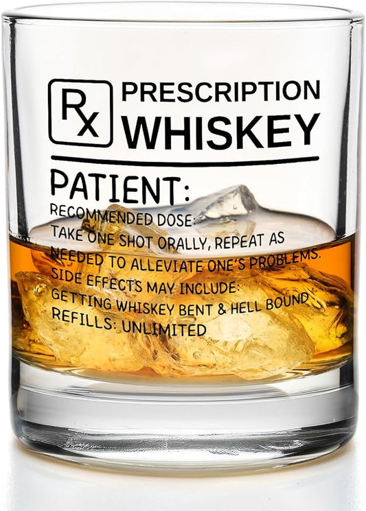 Funny Whiskey Glasses 10 oz, Funny Gag Gifts for Dad Men Boyfriend Husband, Old Fashioned Rocks