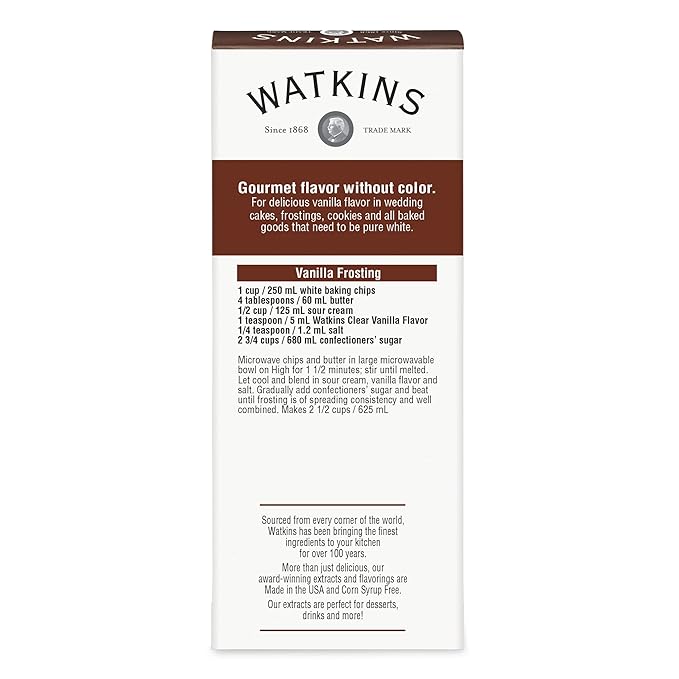Watkins Clear Vanilla Flavor, 2 Fl. Oz. (Pack of 12) (Packaging may vary)