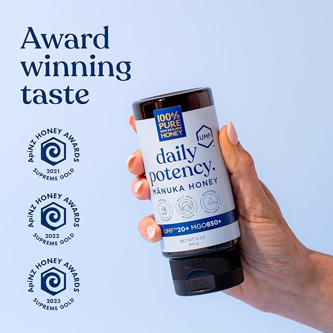 Manuka Honey New Zealand 100% Pure UMF 20+ MGO 826+ Squeezy Honey Raw & Unfiltered Certified Award