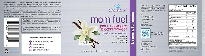 Dairy-Free Meal Replacement Protein Powder for Women - Plant & Collagen Protein Blend | 20g Protein