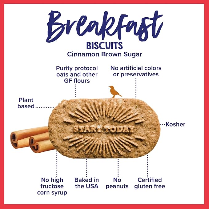 Goodie Girl, Cinnamon Brown Sugar Breakfast Biscuits | Snack Packs | Gluten Free, Peanut Free, Egg