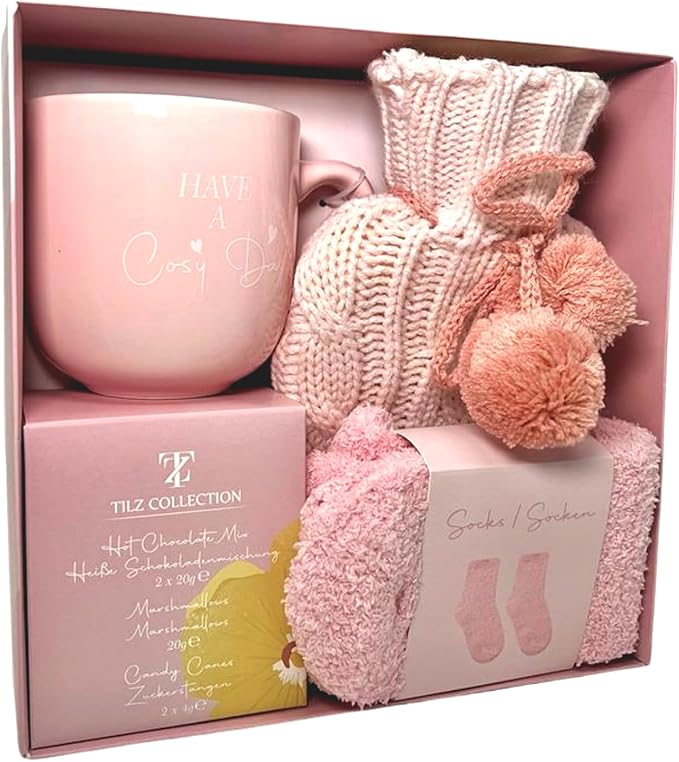 Gifts For Women - Hot Chocolate Gift Sets |Hot Cocoa Gift Sets With Mug, Mini Hot Water Bottle