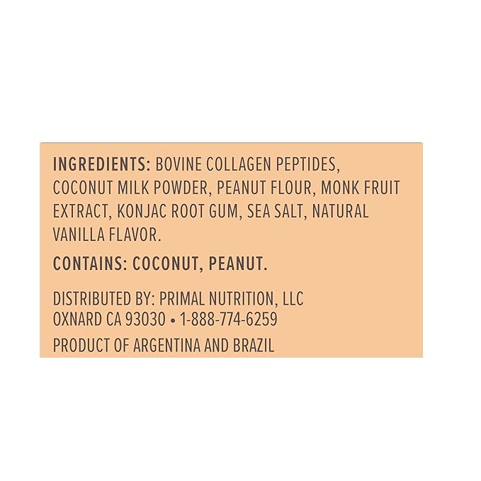 Primal Kitchen Peanut Butter Flavor Collagen Fuel짰 Drink Mix, Collagen Peptides, No Dairy, 14.3