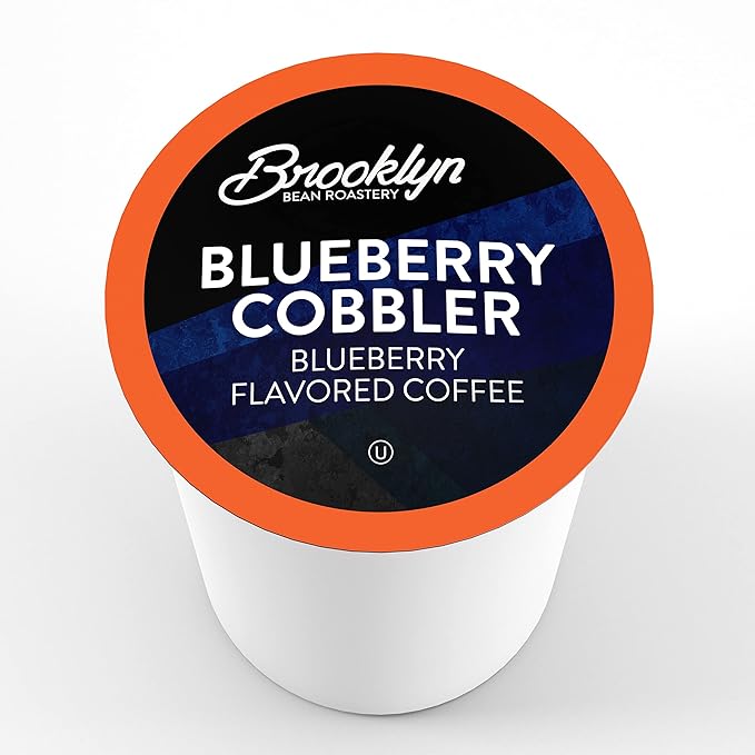 Brooklyn Beans Blueberry Cobbler Coffee Pods, Flavored Gourmet Pack, 40 Count - Compatible with