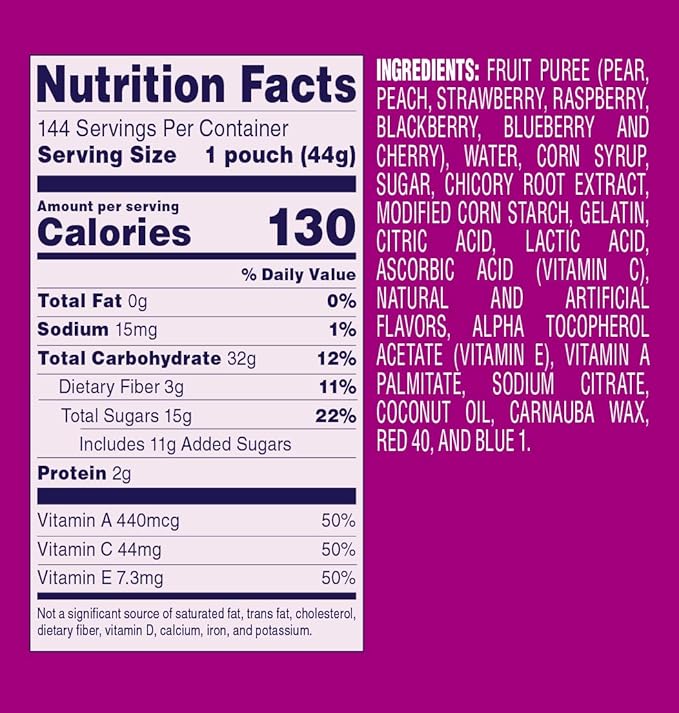 Welch's Fruit Snacks, Berries 'n Cherries, Great for School Lunches, Bulk Pack, Individual Single