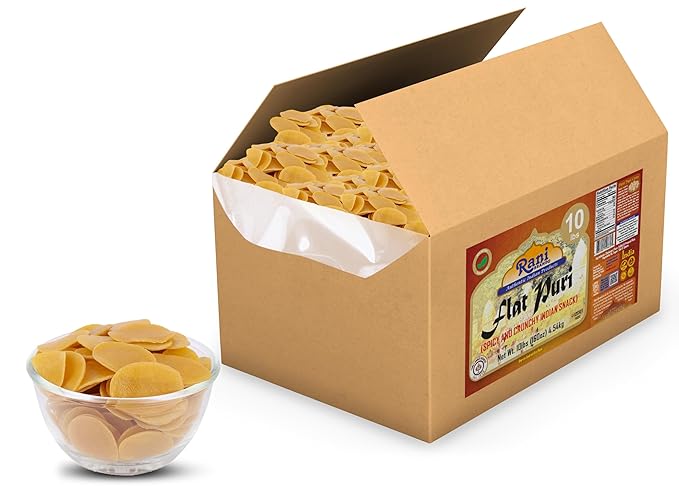 Rani Pani Puri Coins 160oz (10lbs) 4.54kg 1650-1660 Coins Bulk Box ~ Uncooked, Microwaveable wheat