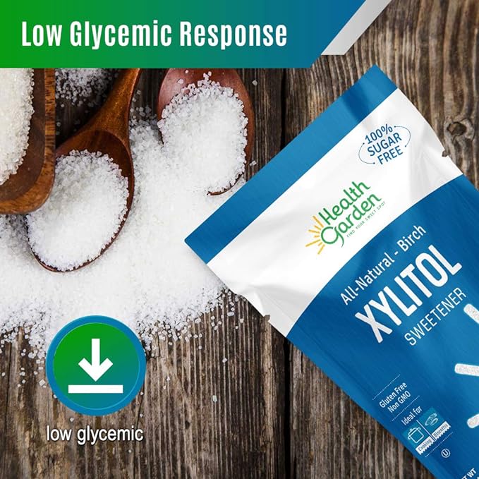 Health Garden Birch Xylitol Sweetener - 3 LBS Resealable Bag - Pure Birch Xylitol - Non GMO