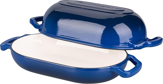 Enameled Cast Iron Sourdough Bread Oven, Dutch Oven, Loaf Cast Iron Bread Pan for Homemade Bread