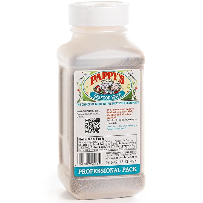 Pappy's Seafood Spice - Perfect Seasoning for Grilled Fish, Shrimp, Crab, Lobster, and Seafood