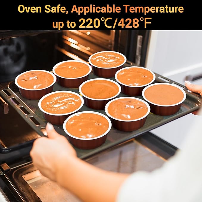 Beasea Aluminum Baking Cups, 8oz 200 Pack Disposable Ramekins Foil Cups Baking 3.9" Ramekin Cup