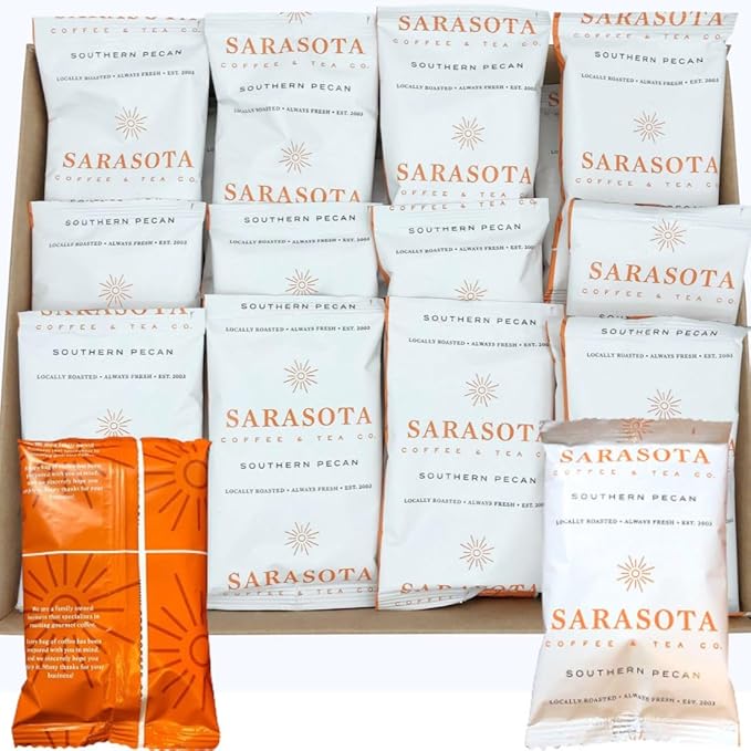 Sarasota Coffee Ground Packets | Gourmet Flavored Medium Roast Bulk Coffee Packs | Southern Texas
