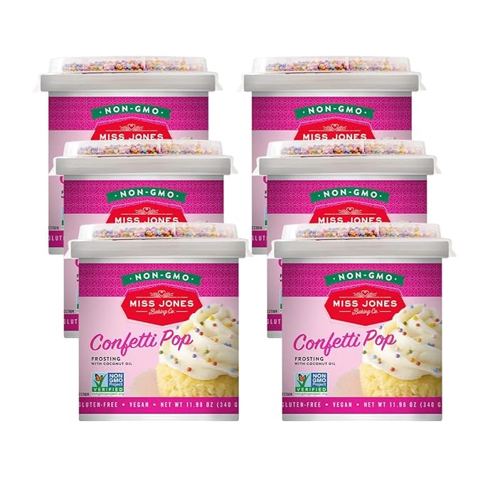 Miss Jones Baking 90% Organic Birthday Buttercream Frosting, Perfect for Icing and Decorating