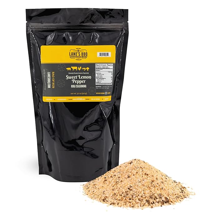 Lane's Sweet Lemon Pepper Seasoning, All-Natural Lemon Seasoning Blend with Citrus, Lemon Pepper