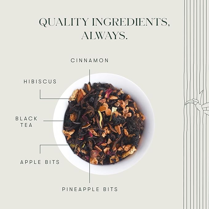 Luxmi estates Apple Cinnamon Black Tea 50 Tea Bags (100g) Pack | USDA Certified Premium Black Tea |