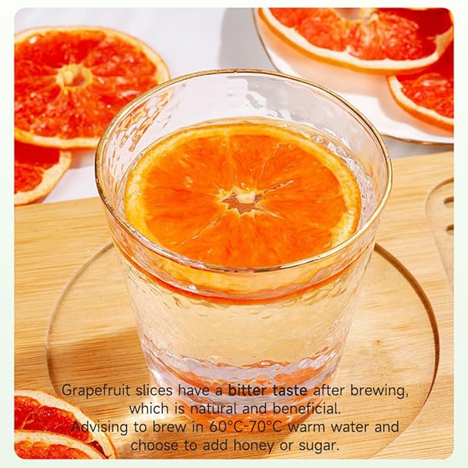 Mkostlich Dried Grapefruit Slices, 3.52oz/100g Dehydrated Grapefruit for Cocktails, Red Grapefruit