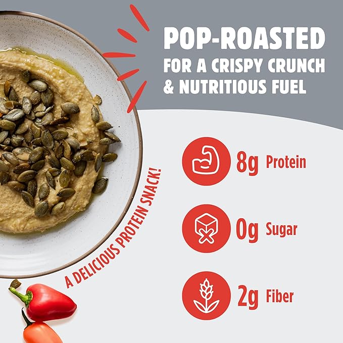 Top Fox Snacks - Organic Pop-Roasted Pumpkin Seeds | Healthy Protein Snacks - Gluten Free - Keto