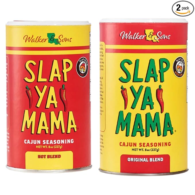 Slap Ya Mama Cajun Seasoning from Louisiana, Spice Variety Pack, 8 Ounce Cans, 1 Original Cajun and