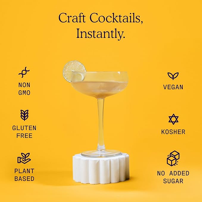 SAYSO Skinny Margarita Cocktail Sticks | Craft Cocktail or Mocktail in 1 Min, Just Add Water +