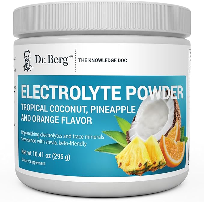 Dr. Berg Zero Sugar Hydration Keto Electrolyte Powder - Enhanced w/ 1000 mg of Potassium & Real